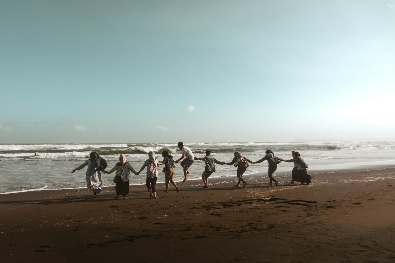 People on a beach